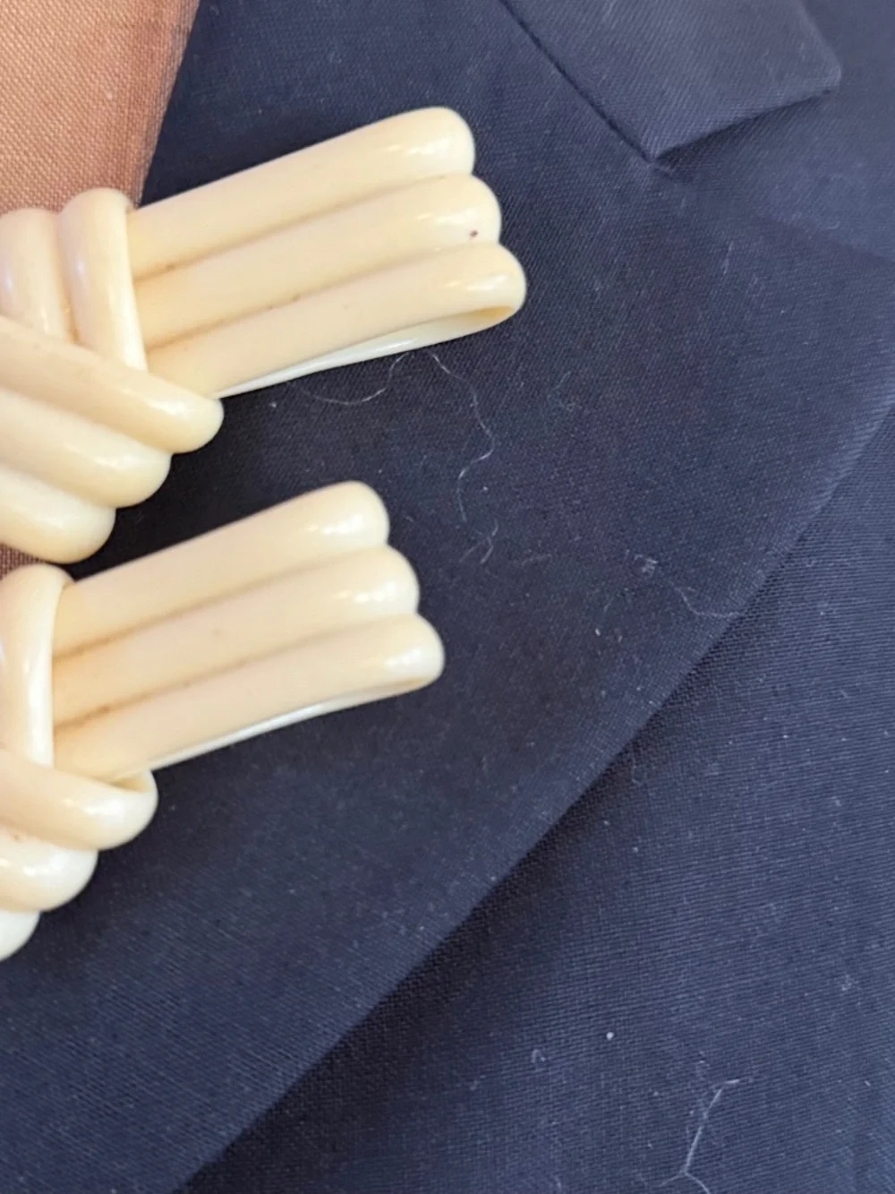 1930s-1940s Art Deco Celluloid Dress Clips